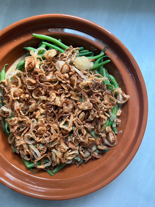 Green Bean Casserole with Porcini Cream