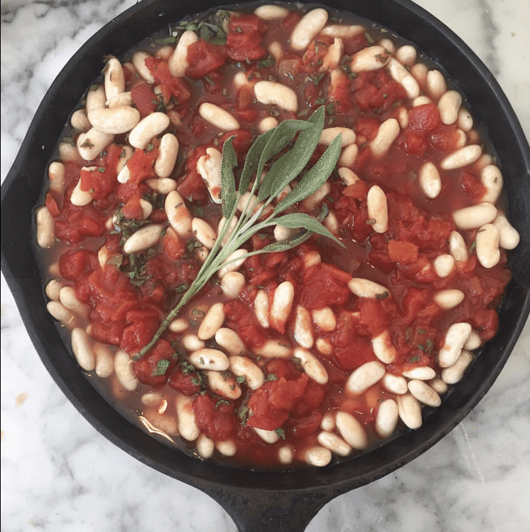 Baked Cannellini Beans with Sage and Tomatoes - Bella Cucina
