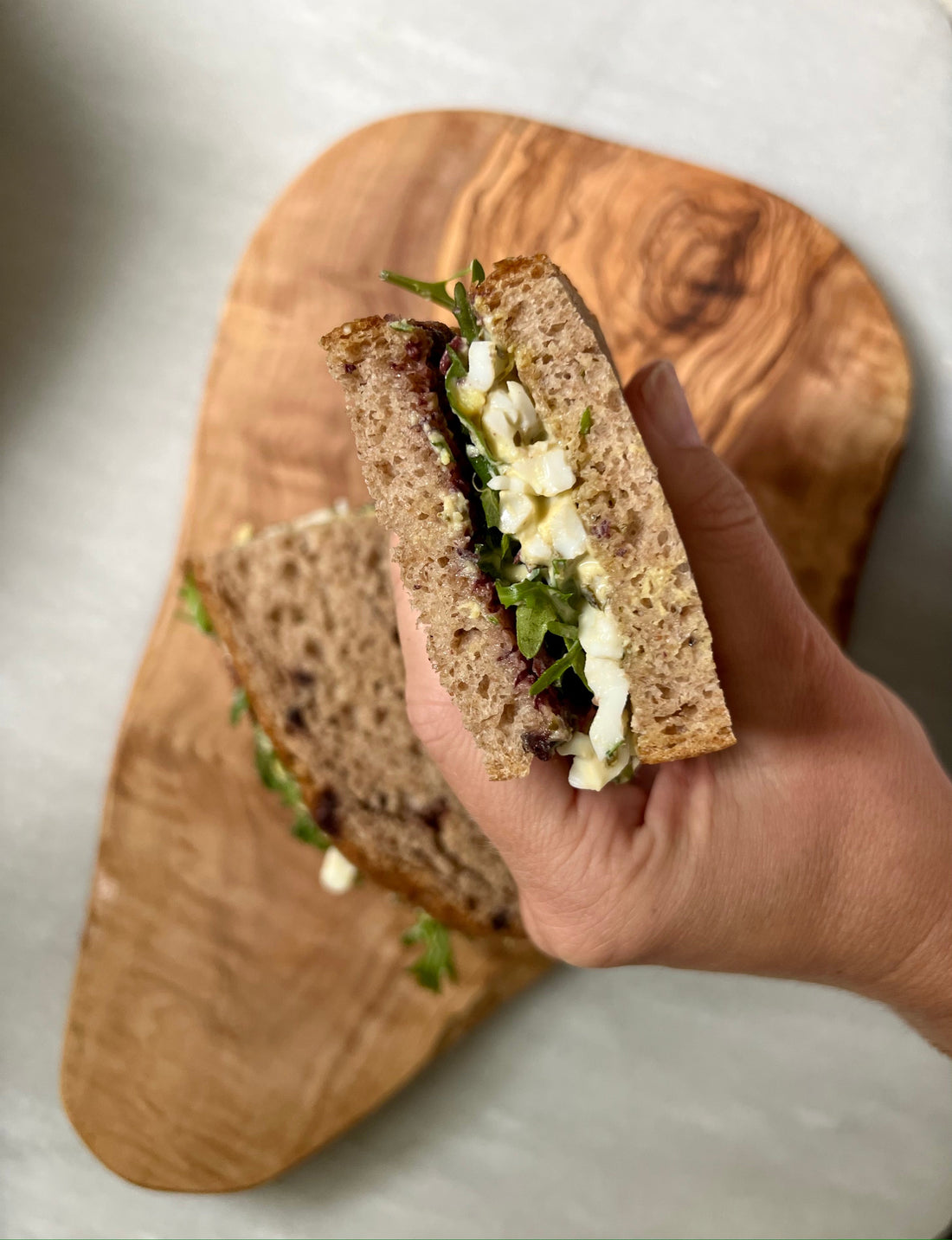 Bella's Olivada Egg Salad Sandwich - Bella Cucina