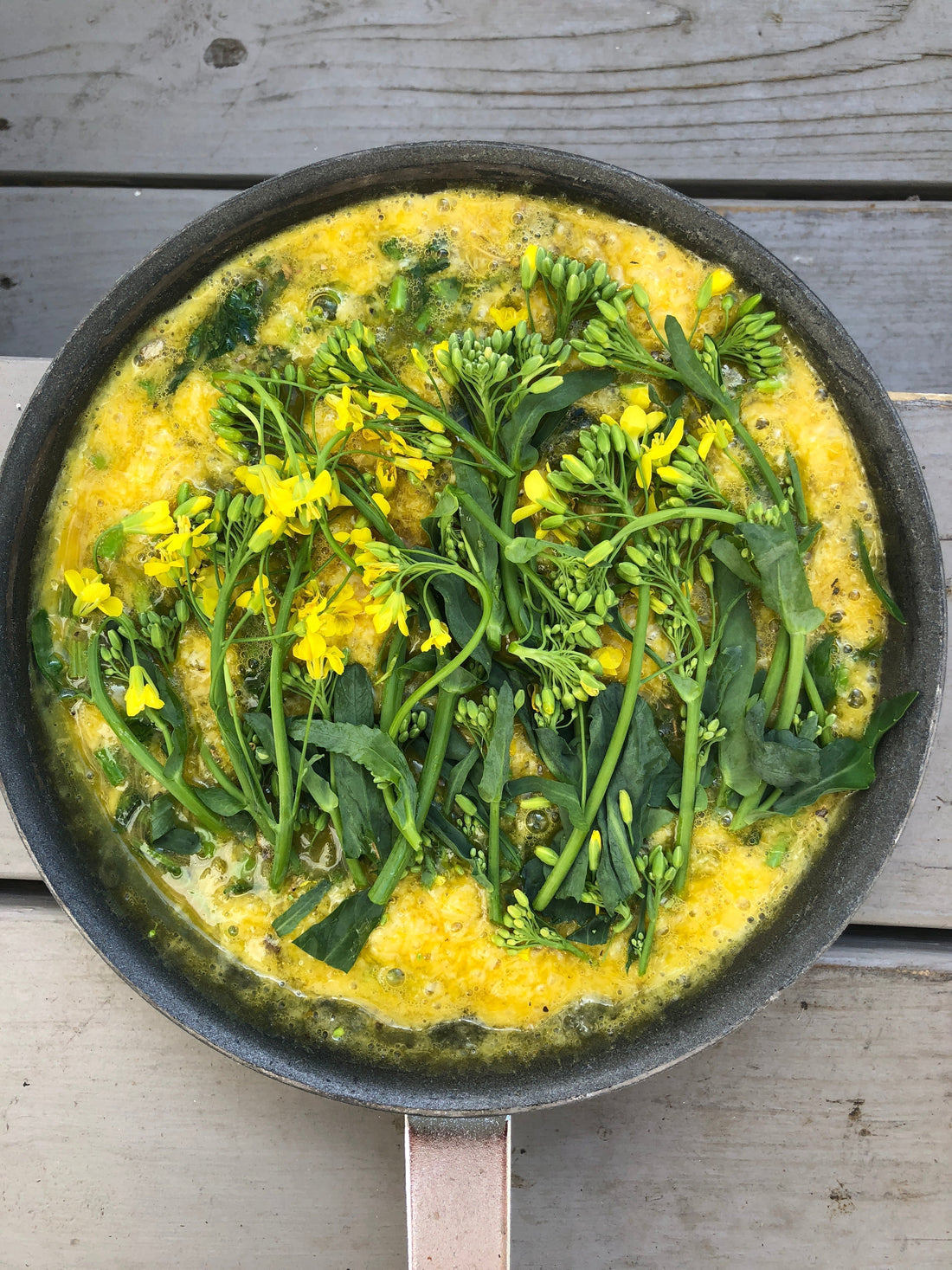 Broccolini Blossom Frittata - Bella Cucina