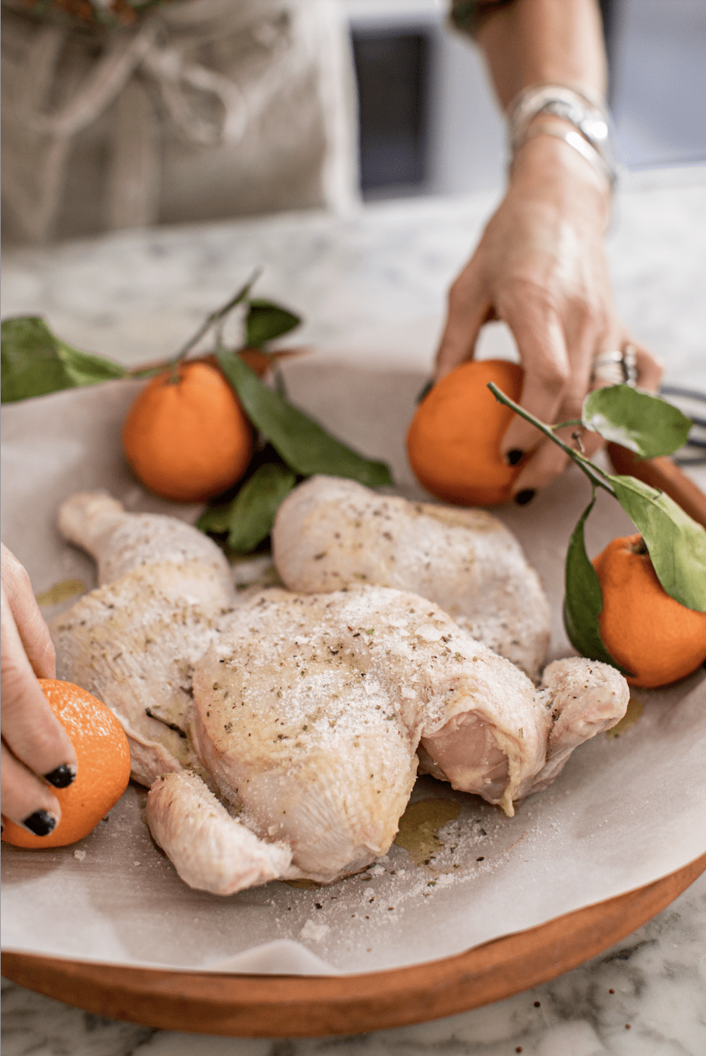 Citrus Fennel Chicken with Roasted Tangerines - Bella Cucina