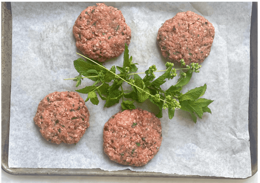 Lamb Burgers with Minted Yogurt Sauce - Bella Cucina