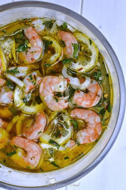 Preserved Lemon Pickled Shrimp - Bella Cucina