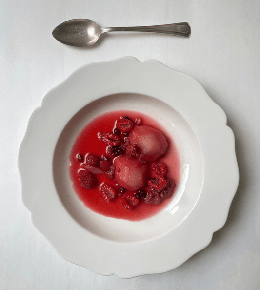 Roasted Seckel Pears with Blood Orange Cream - Bella Cucina