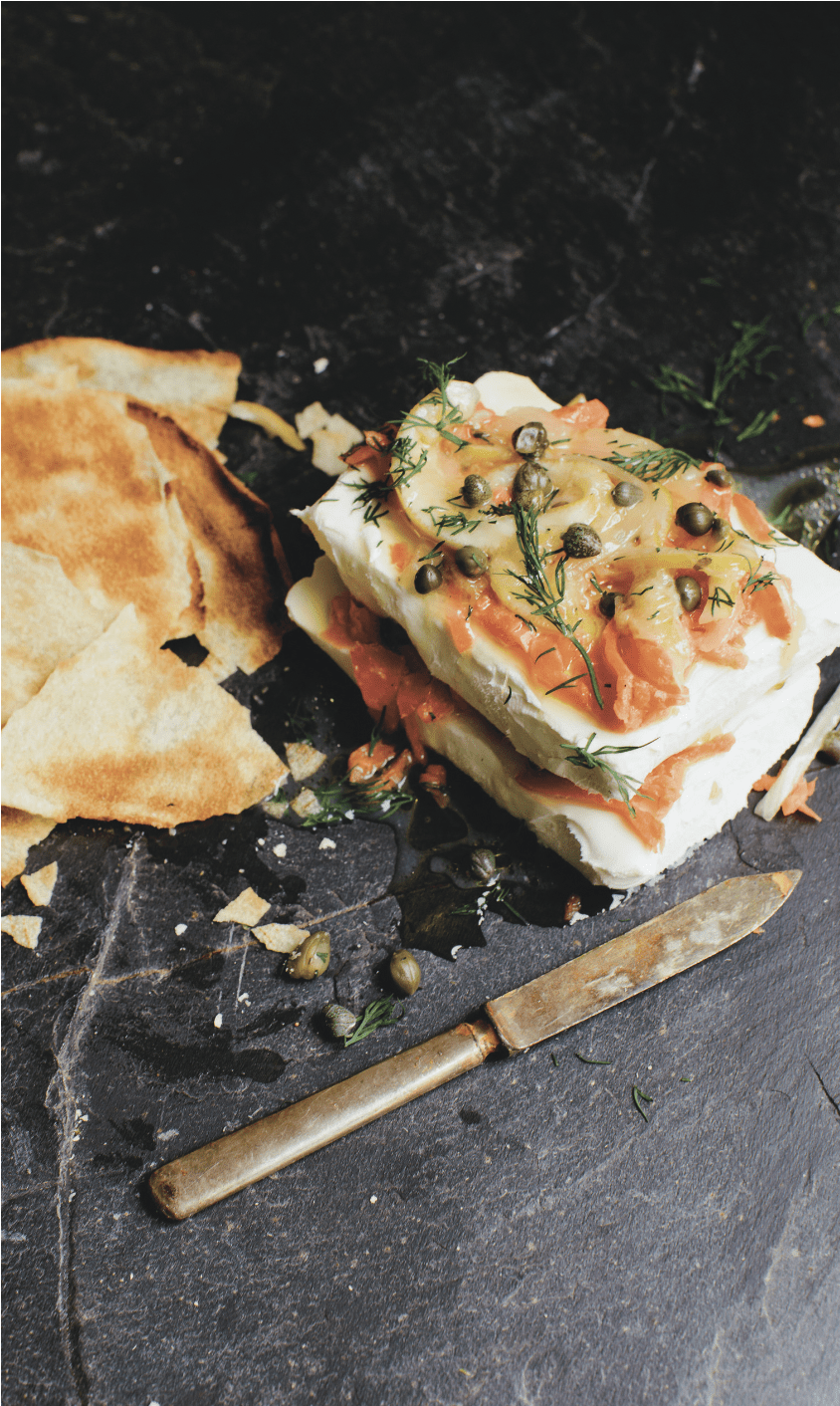 Smoked Salmon and Preserved Lemon Mascarpone Torta - Bella Cucina