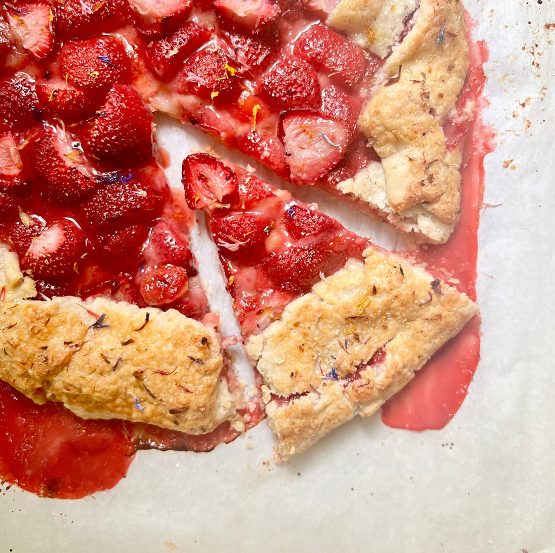 Wildflower Sweet Strawberry Crostata with Meyer Lemon Cream - Bella Cucina