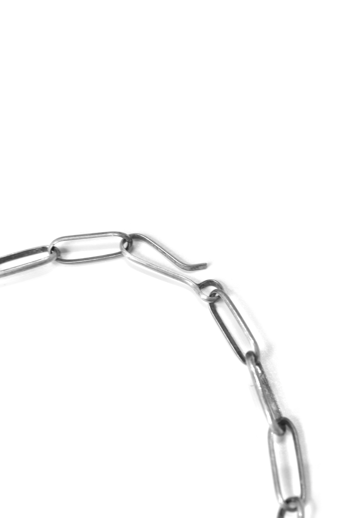 Vintage long link chain necklace, full view, at Bella Cucina