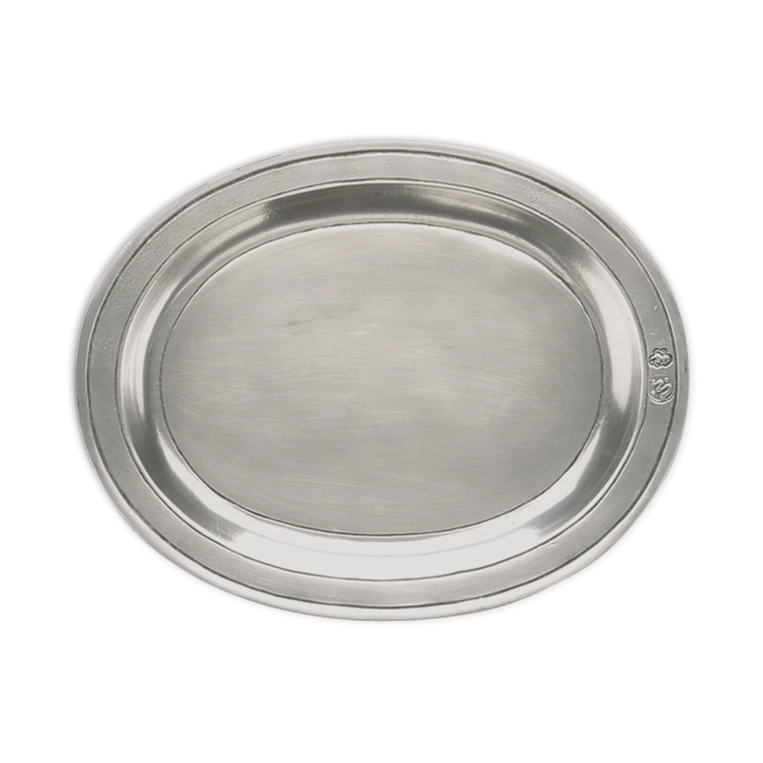 Match Pewter Oval Incised Tray