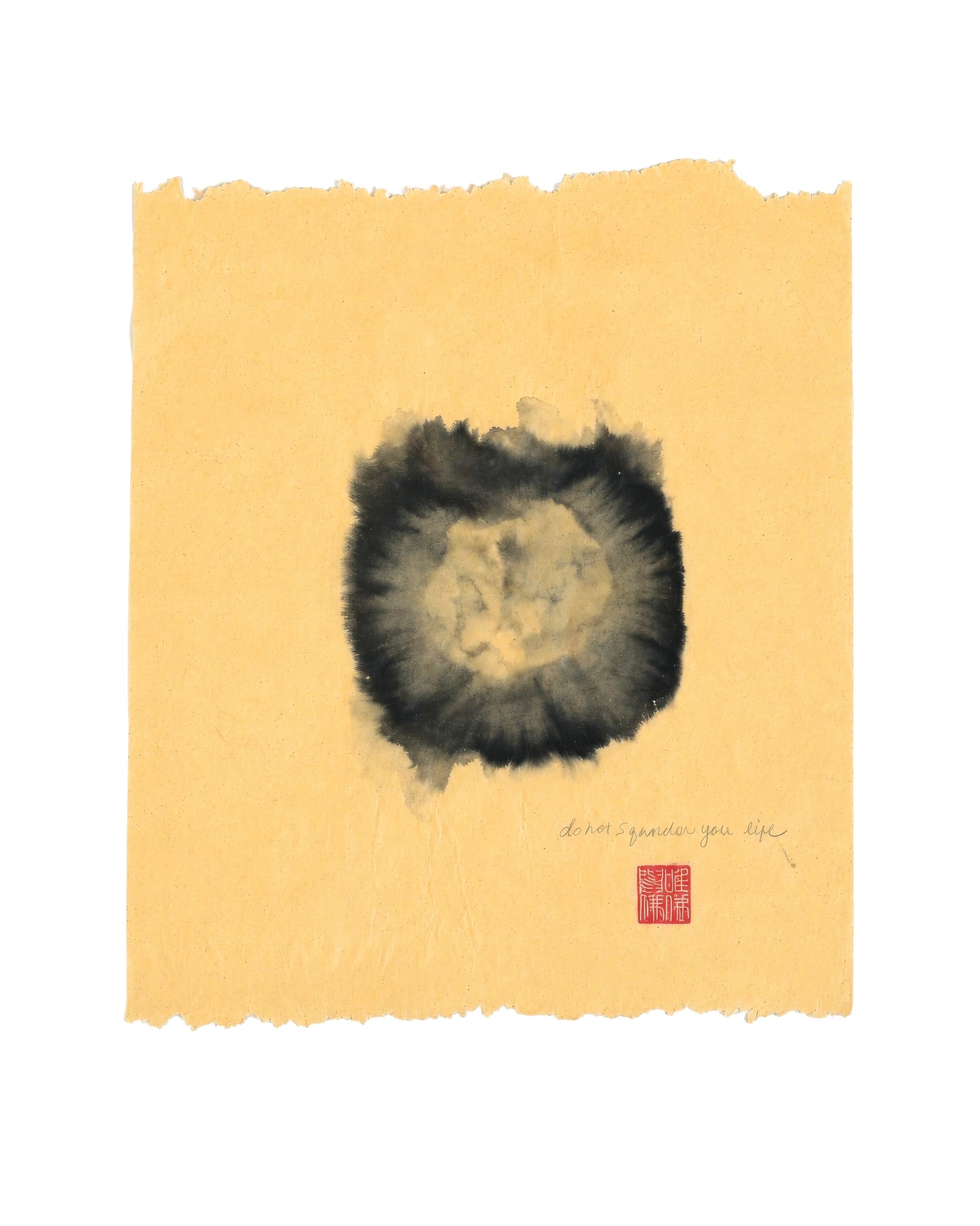 The KAZ collection - Japanese ink works on paper by Alisa Barry | "Full Moon Rising" - nO. 44