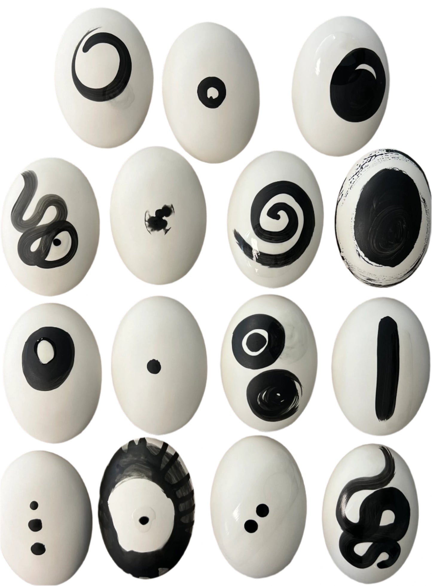 Ceramic Pillows ensO ink Art Sculptures
