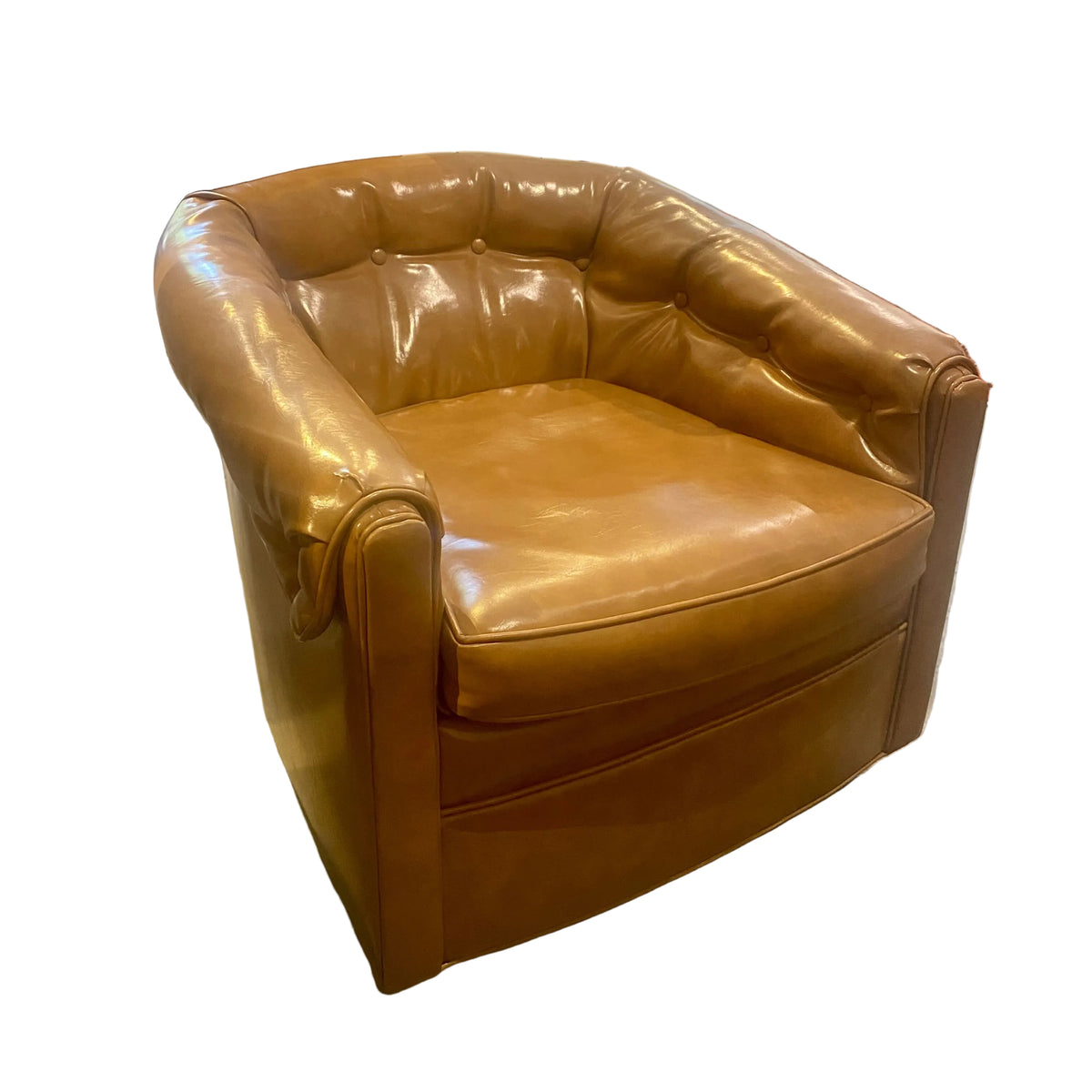 Vintage Leather Swivel Chair