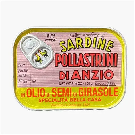 Pollastrini di Anzio sardines, tin, view 2, at Bella Cucina in Atlanta