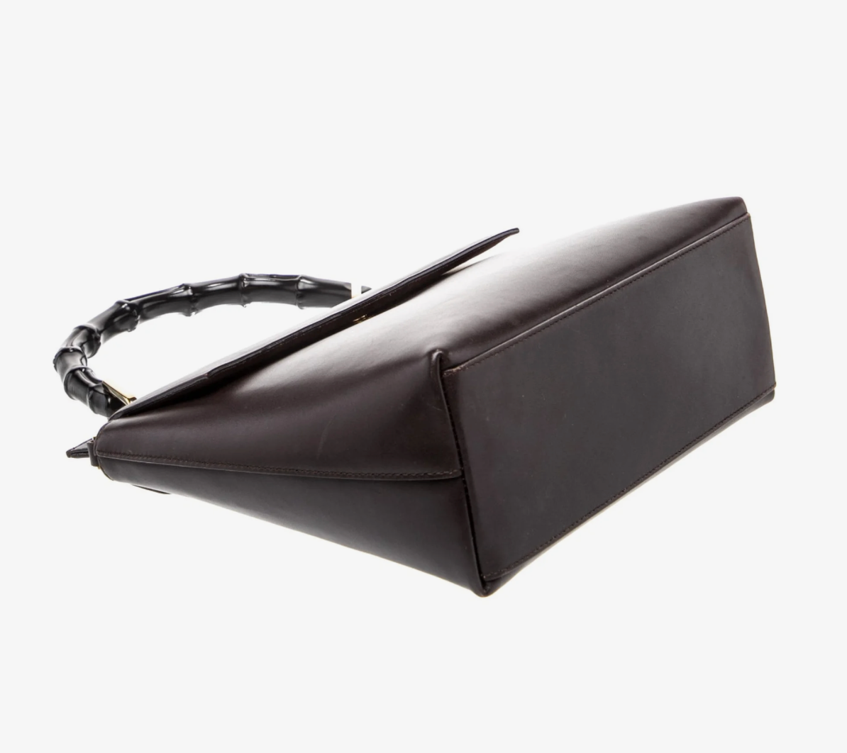 Clothing | Vintage Gucci Bamboo Wood handle and Brown Leather handbag