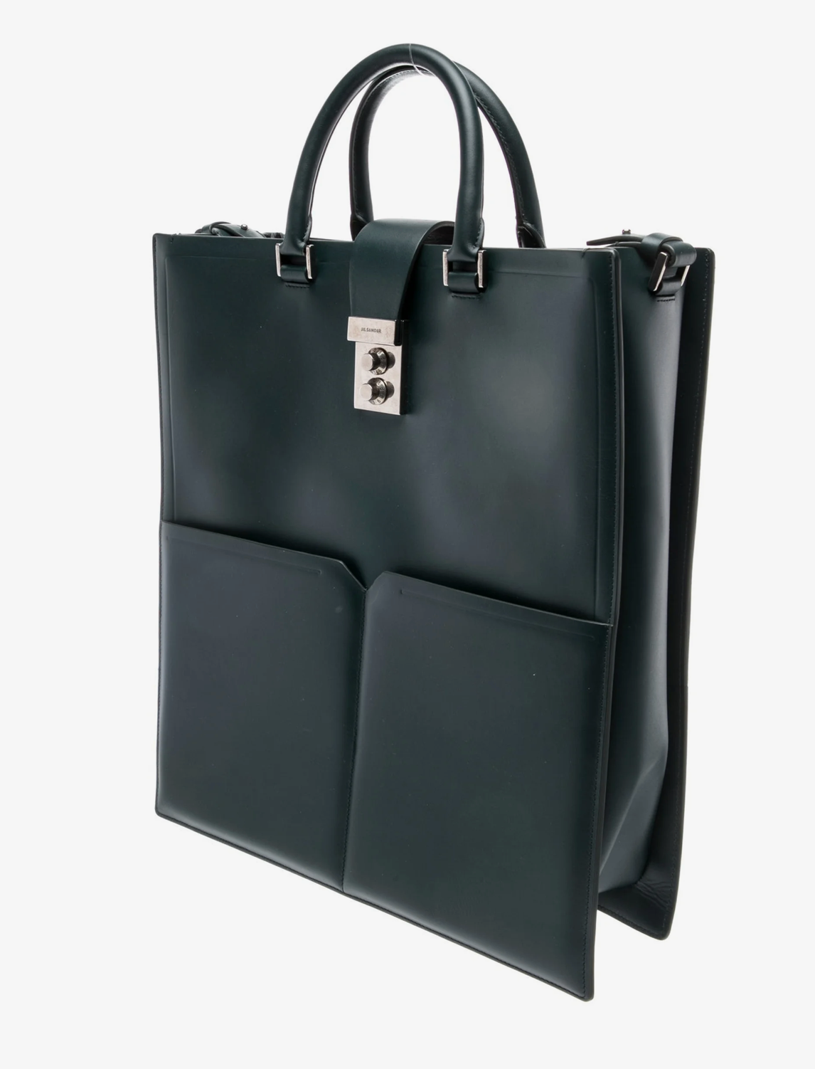 Vintage Clothing: Jil Sander Green Leather Tote Bag