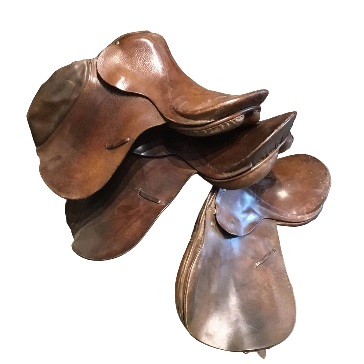 Vintage leather saddles France 1880
