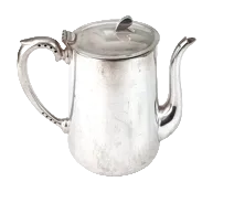 Vintage English military silver teapot at Bella Cucina in Atlanta