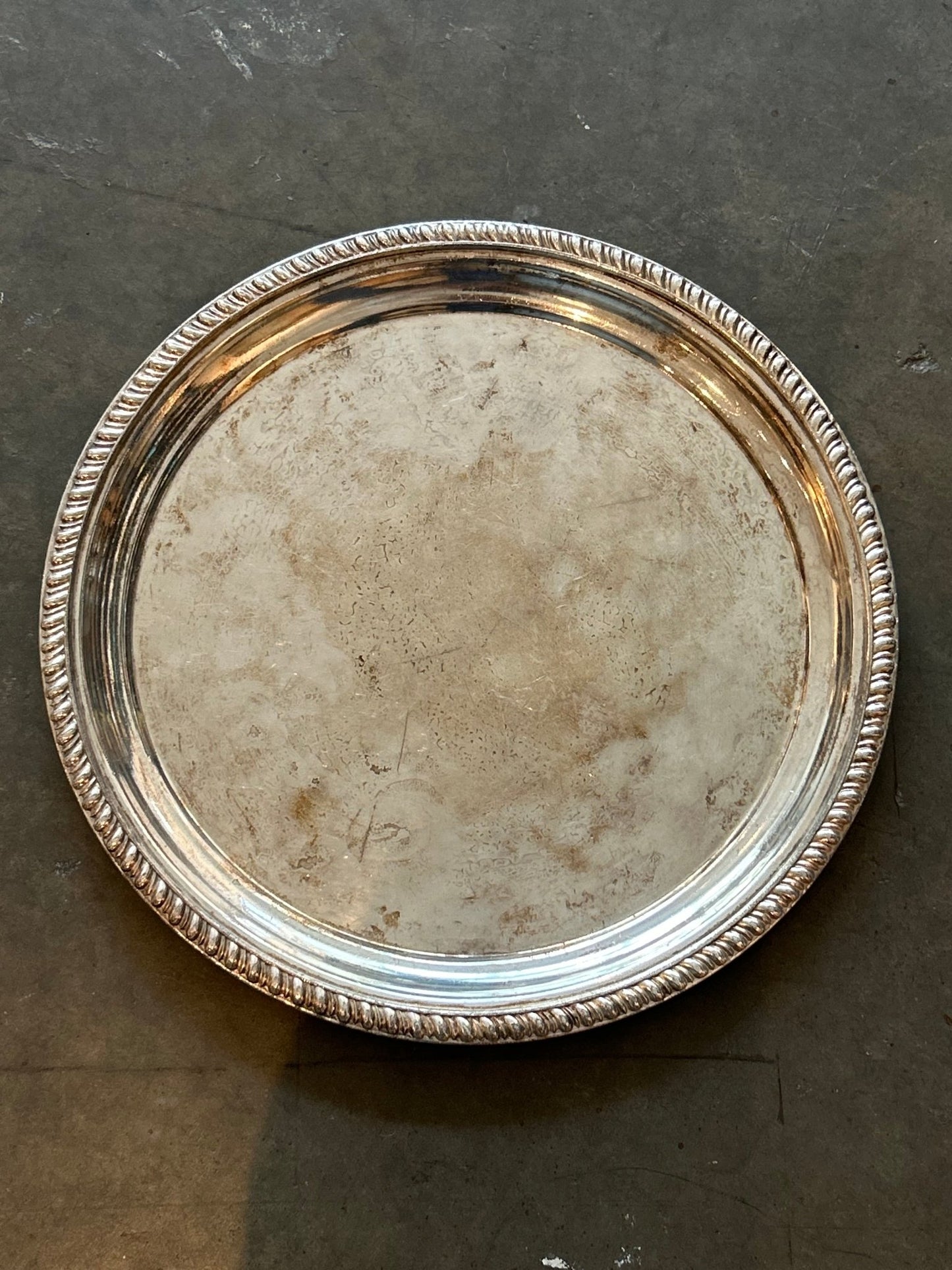 Accessories : Vintage Silver Serving Tray /Platter by Bella Cucina –