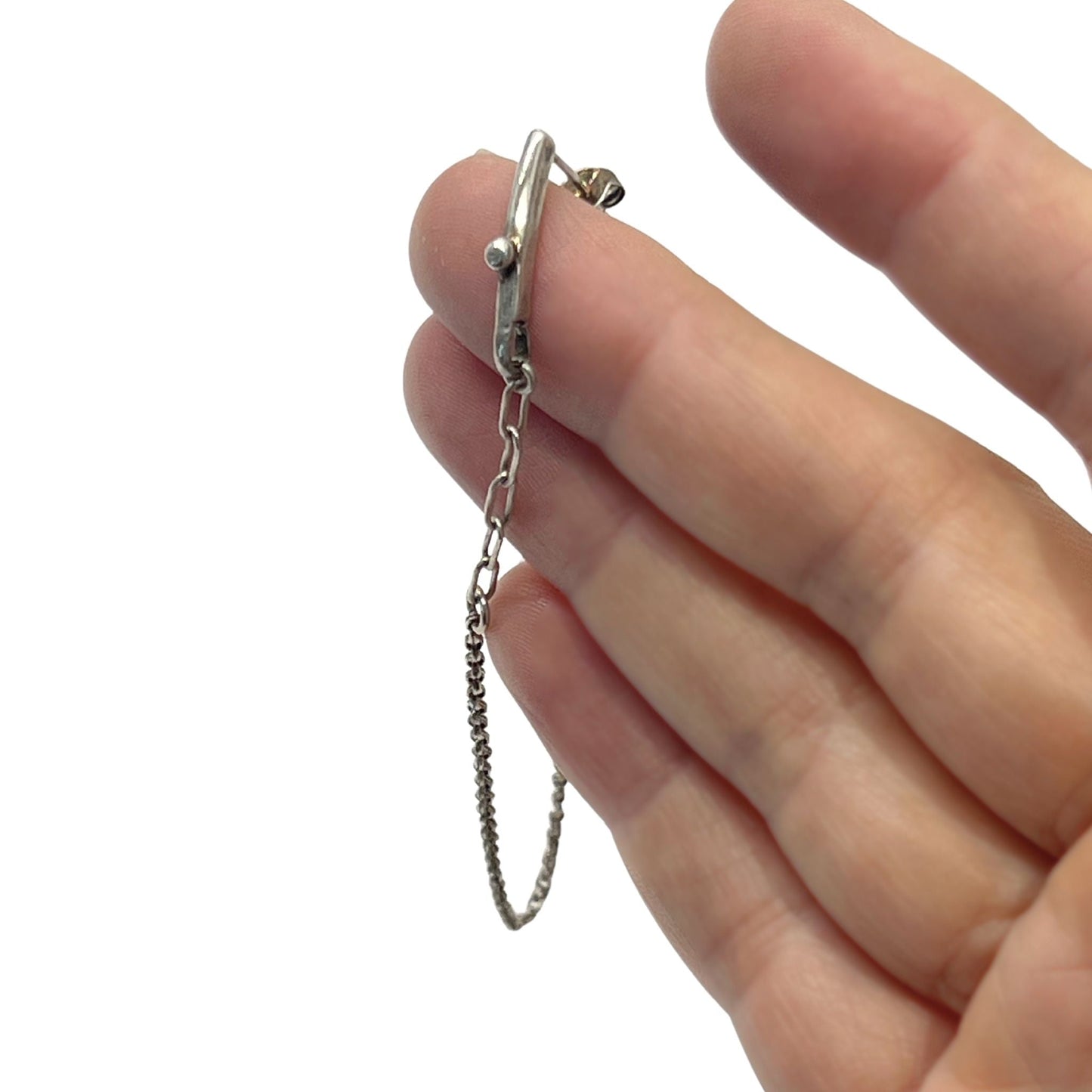 Anna Sheffields Silver Continuous Chain Earrings by Bella Cucina – Earrings