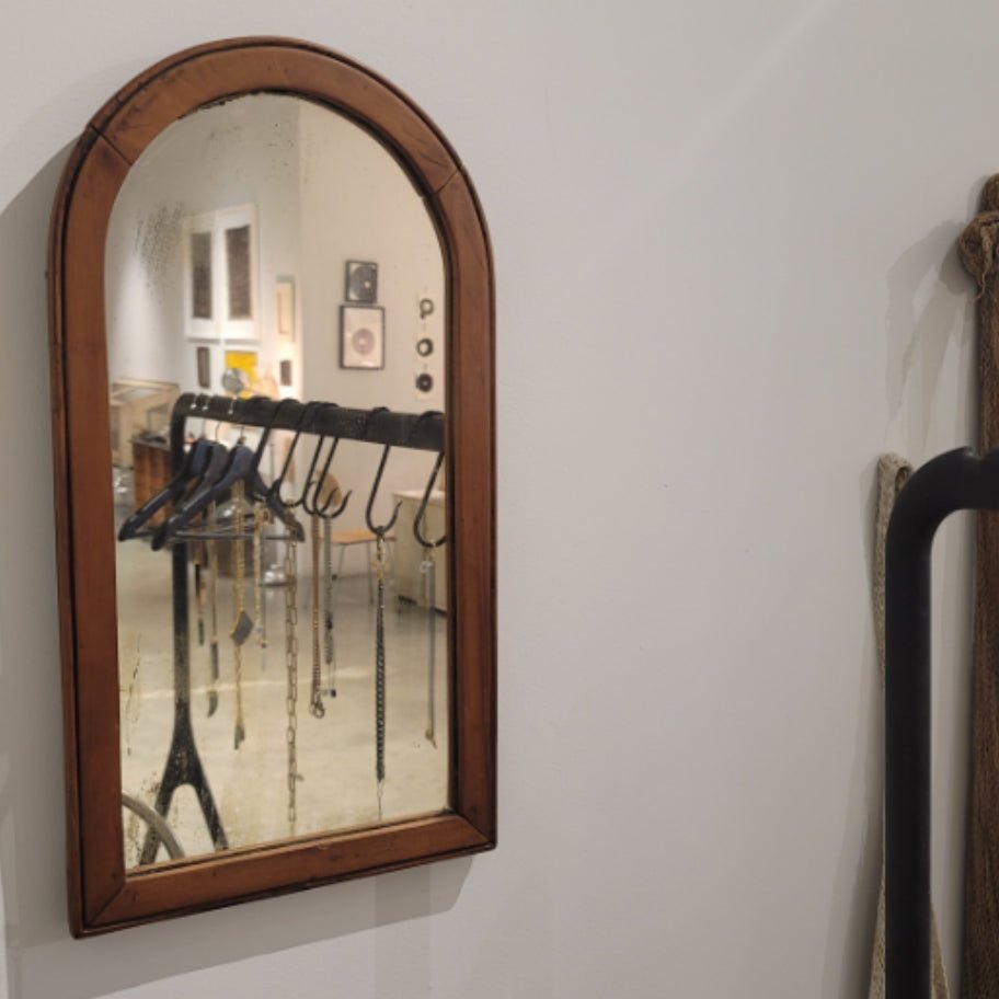 Antique wood Curved Top mirror by Bella Cucina –