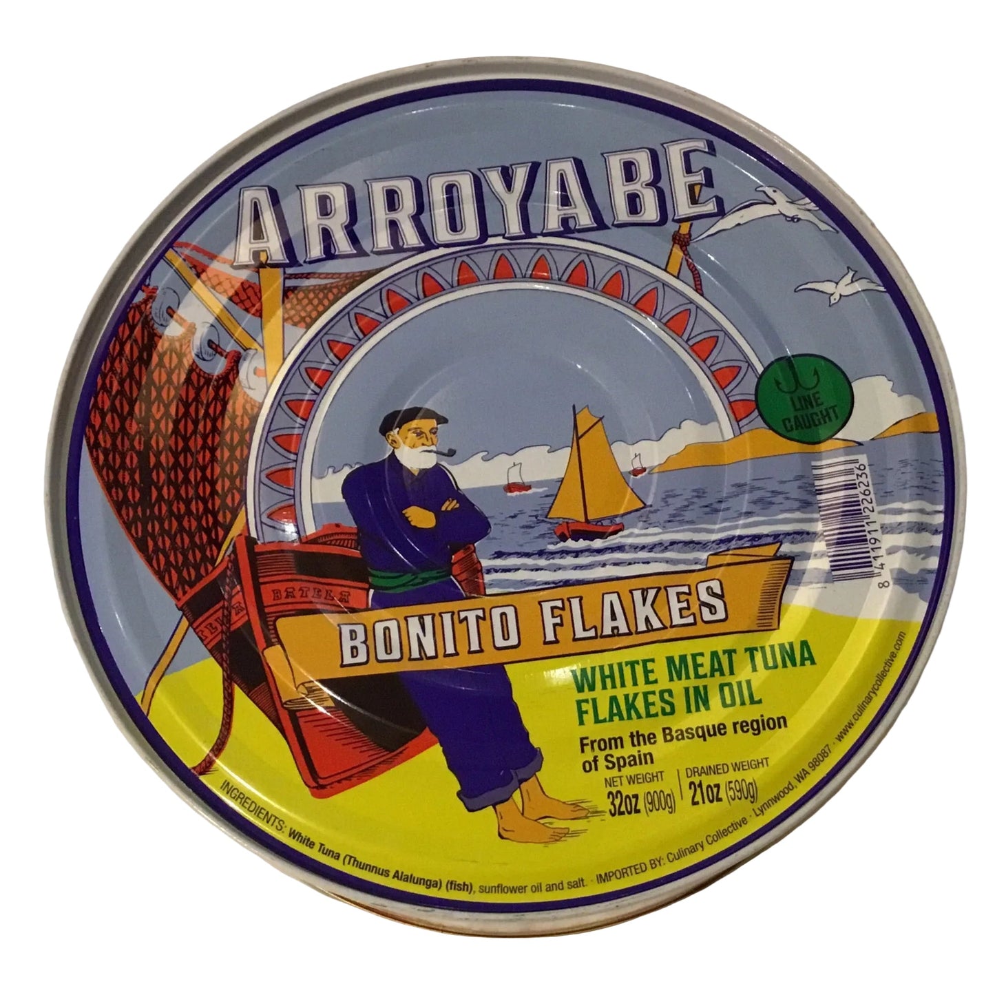 Arroyable Bonito Flakes/Bonito Del Norte (32oz tin) by Bella Cucina –