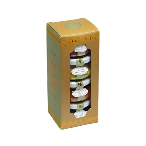 Piccolo Pesto gift set from Bella Cucina featuring small-batch gourmet pestos