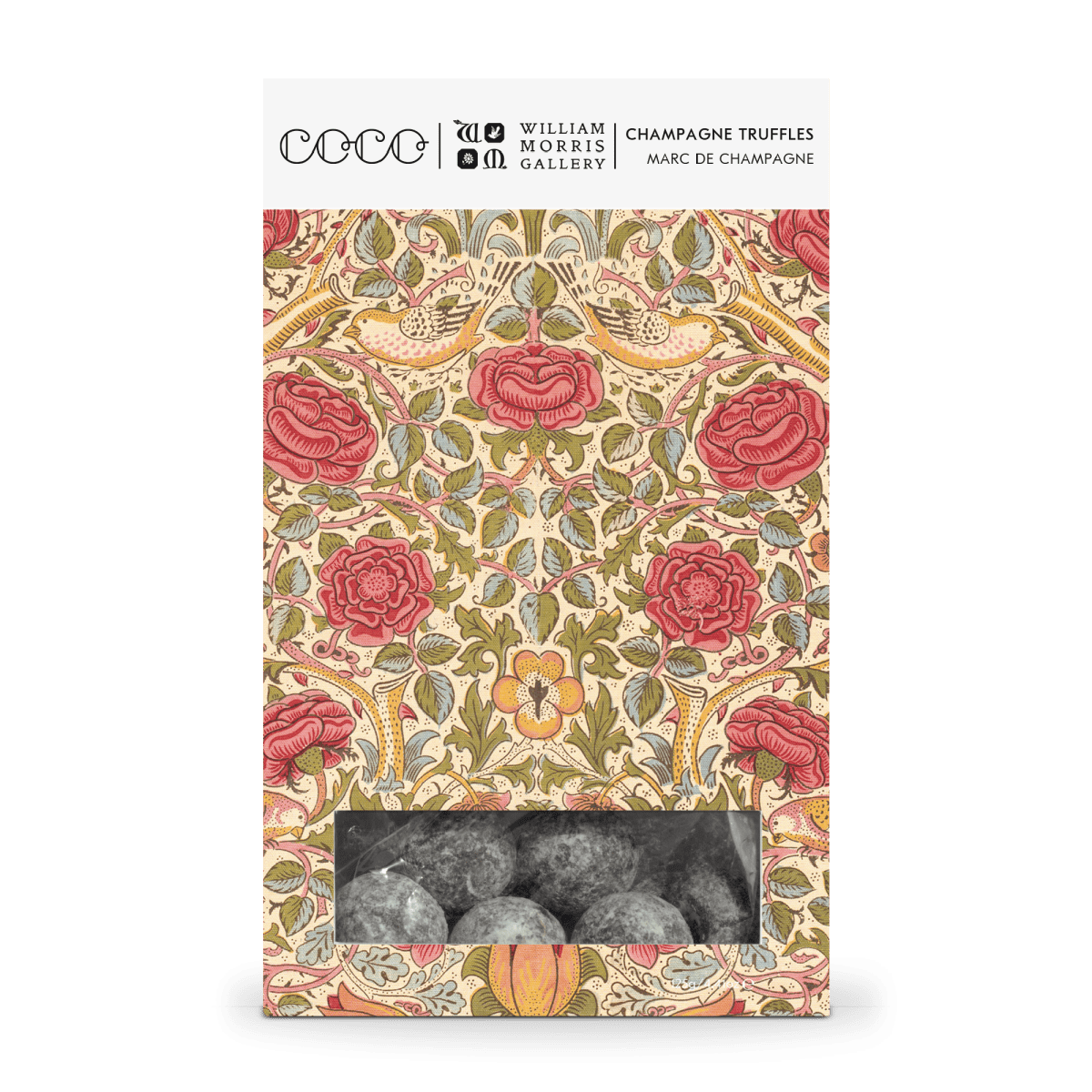 Coco: William Morris Limited Edition Champagne Chocolate Truffle - Tented Box by Bella Cucina – Sweets: Chocolate