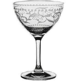 Bella Cucina - Etched European Aperitivo Glassware Set of 4 -