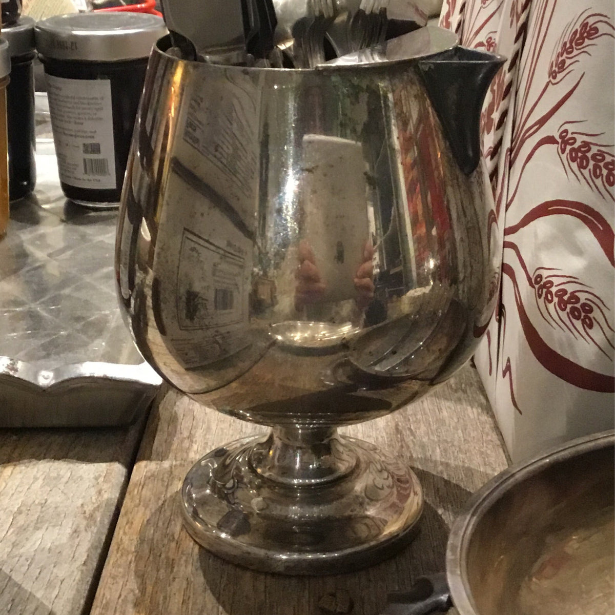 For the Table: Silver Pour Vase by Bella Cucina – For the Table: Vases