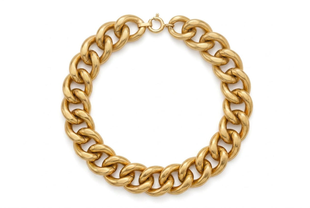 Jewelry: Vintage Gold Link Choker Necklace by Bella Cucina –
