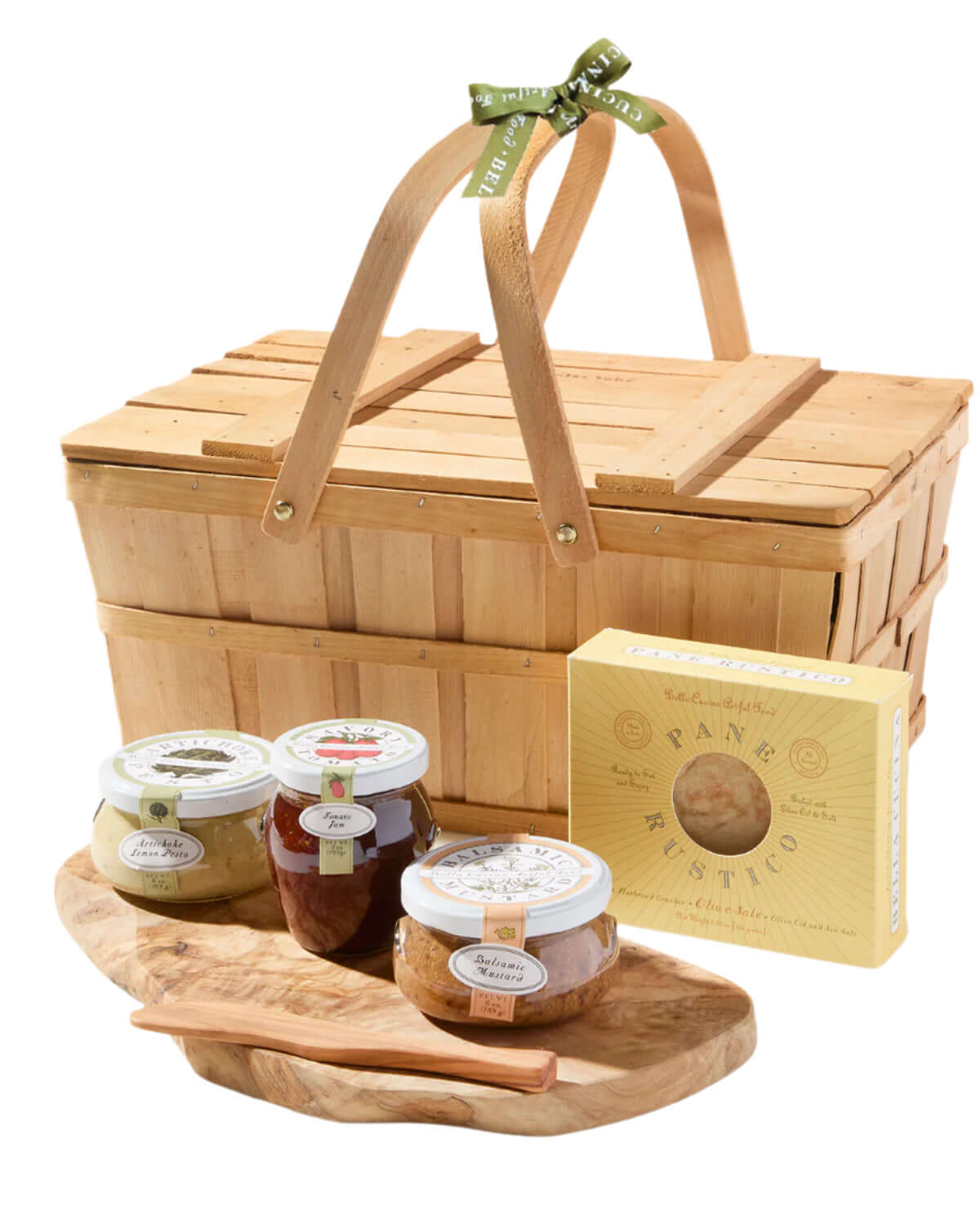 Bella Cucina - Olive Wood Board & Knife Antipasti Hamper -