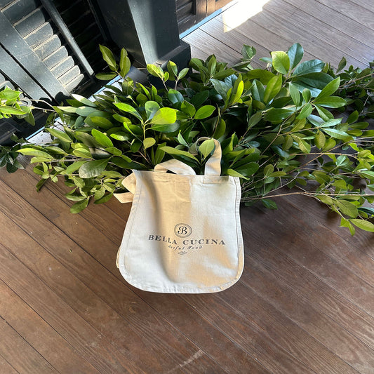 Bella Cucina - Organic Cotton Market Tote "First we eat" -