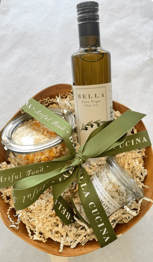 Bella Cucina - Organic Olive Oil & Heirloom Popcorn Gift Set -