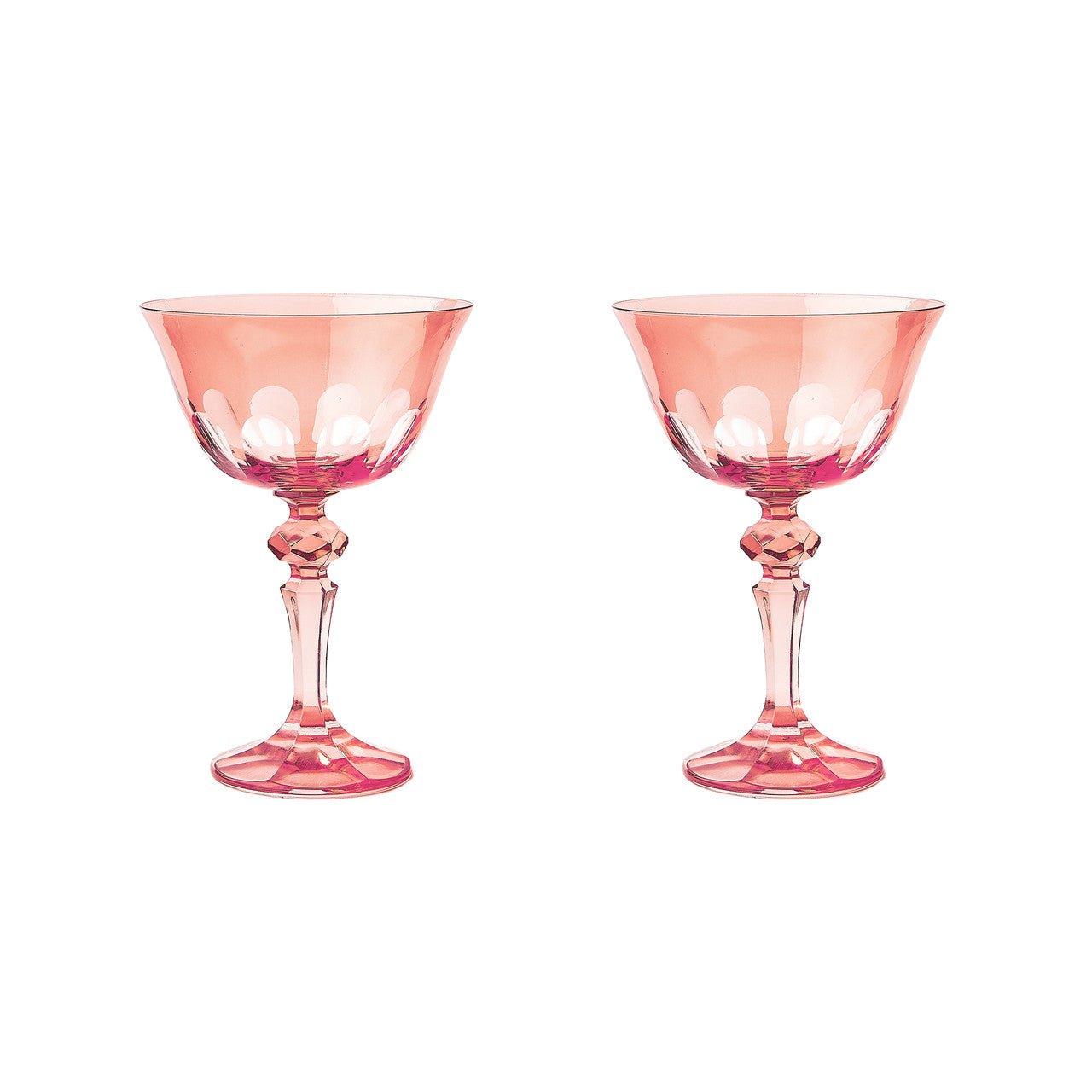 Bella Cucina - Rialto Glass Coupe Set /2 in Red -