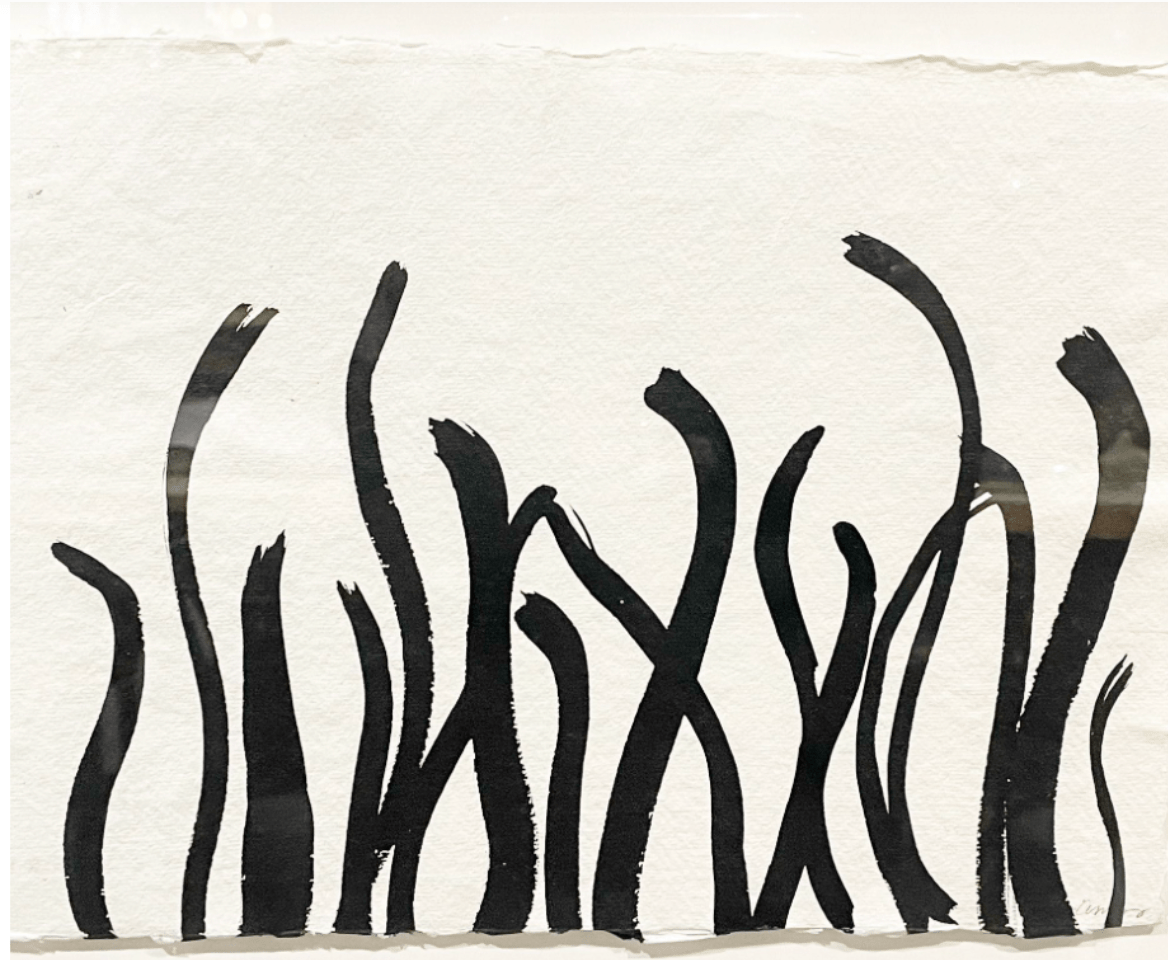 Bella Cucina - "sea grass by the beach " | Japanese ink on hand made paper by Alisa Barry -