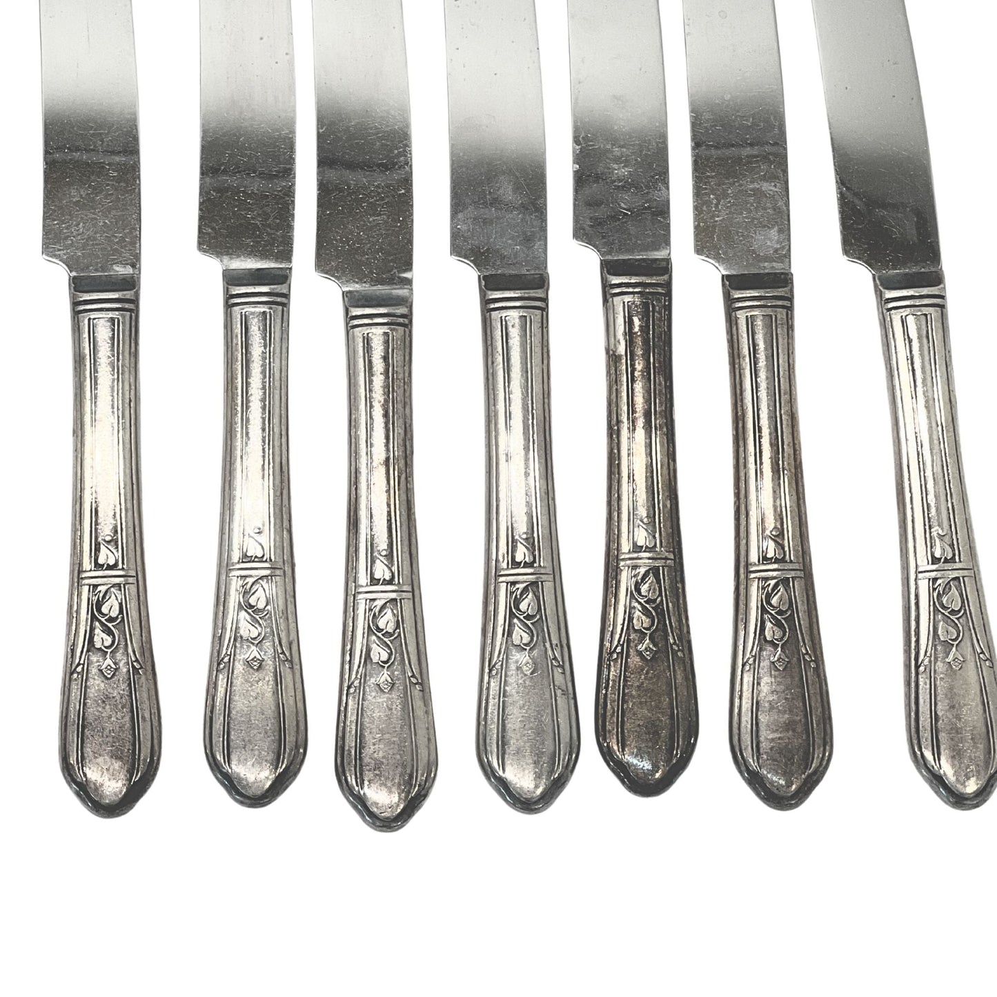 Silver Vintage Drop Leaf Pattern Butter Knives Set Of 8 by Bella Cucina –