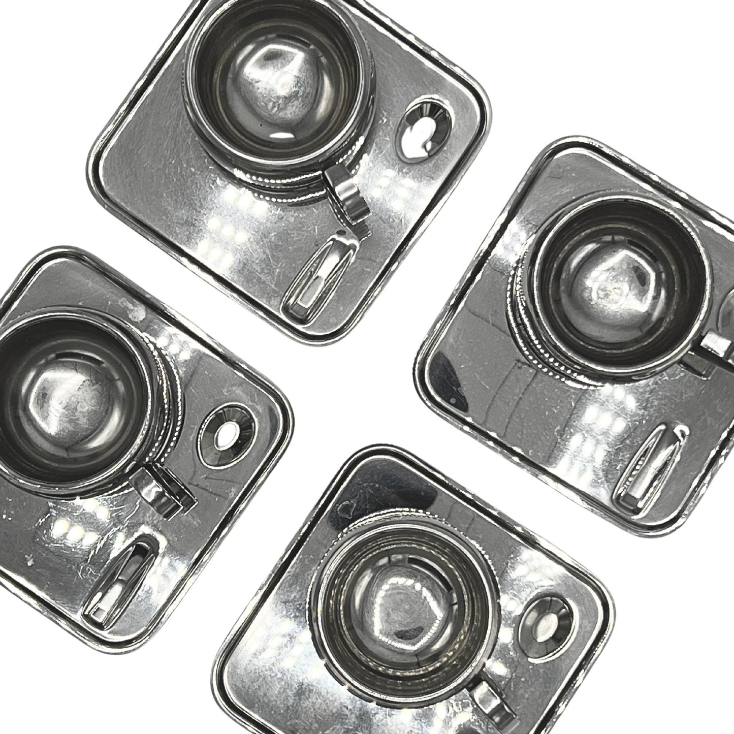 Stainless Espresso Cups and Saucers Set of 4 by Bella Cucina –