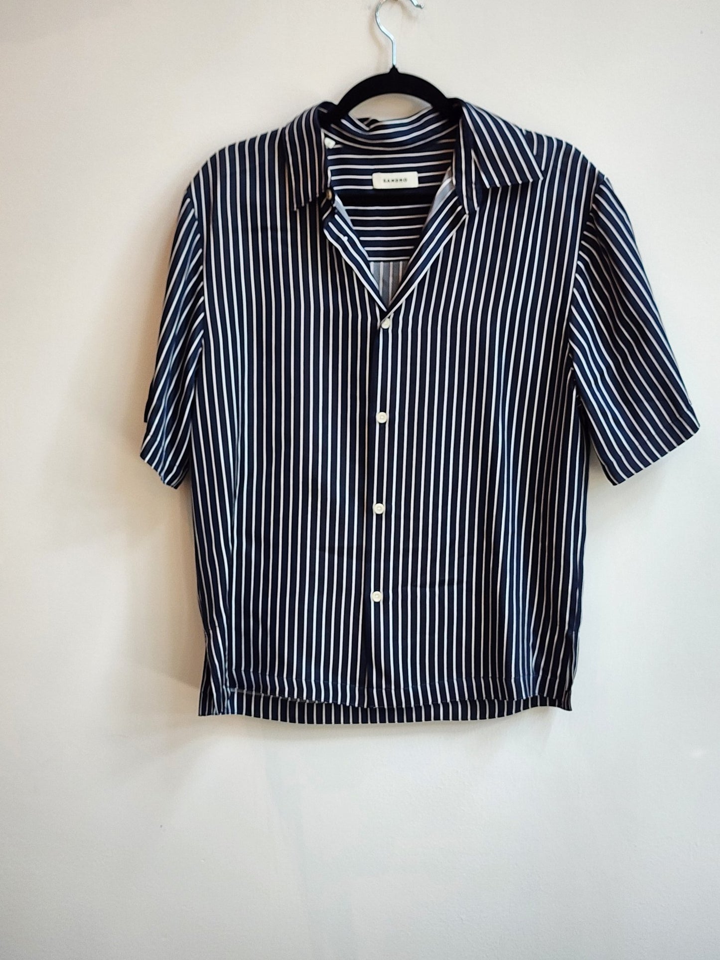 Vintage Clothing: Sandro Striped Blue & White Blouse by Bella Cucina –