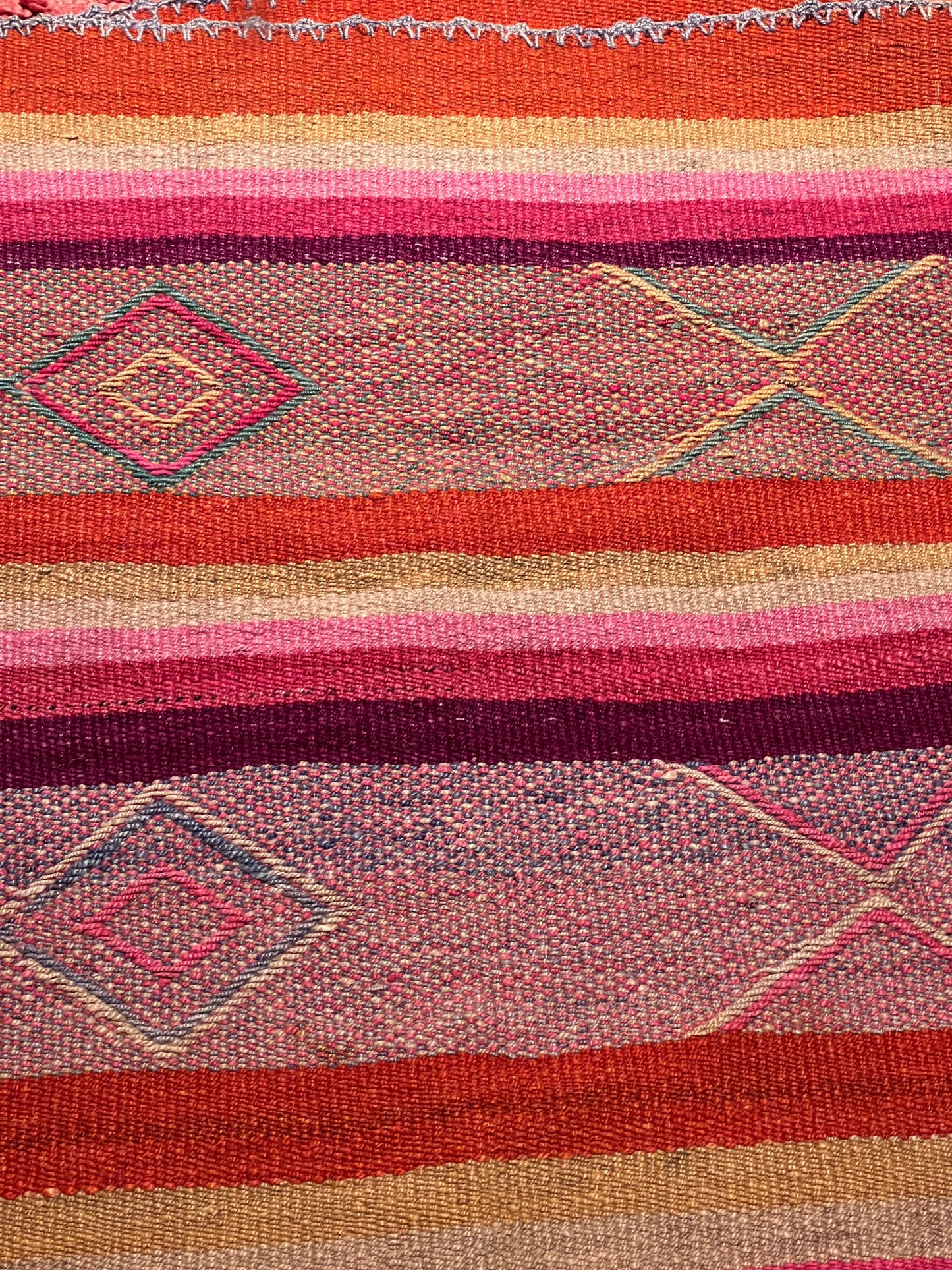 Bella Cucina - Vintage Hand - loomed Peruvian Frazada rugs -
