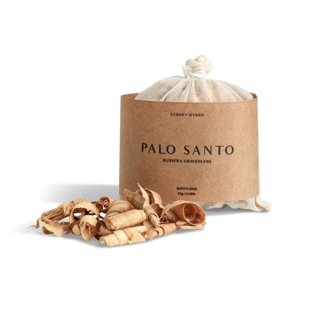 Wellness: Palo Santo Cedar Myrrh Bath Flakes by Bella Cucina – Wellness: Bath