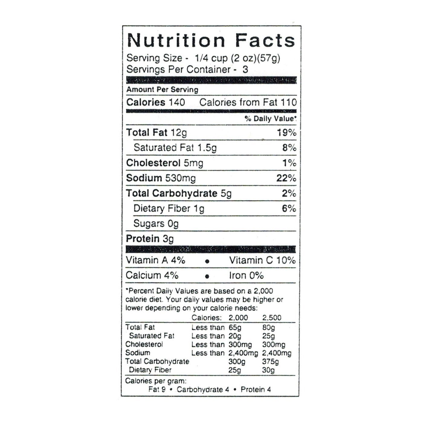 Nutrition facts label for Bella Cucina Artichoke Lemon Pesto, 6 oz jar, showing calories, fat, sodium, carbohydrates, and protein per serving