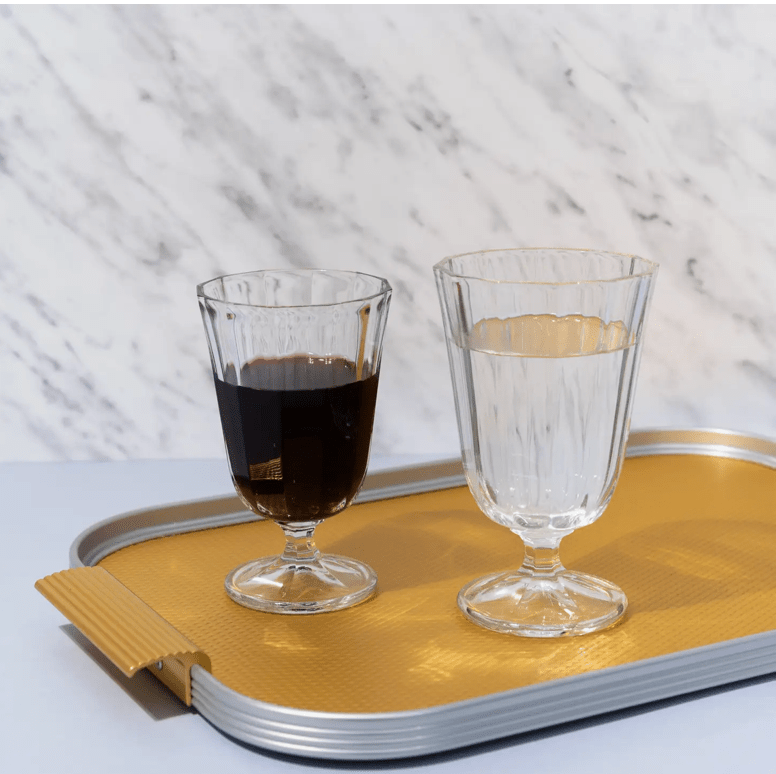 Bella Cucina - Hand - blown Ribbed Water/Wine Glass Tall - set of 4 -