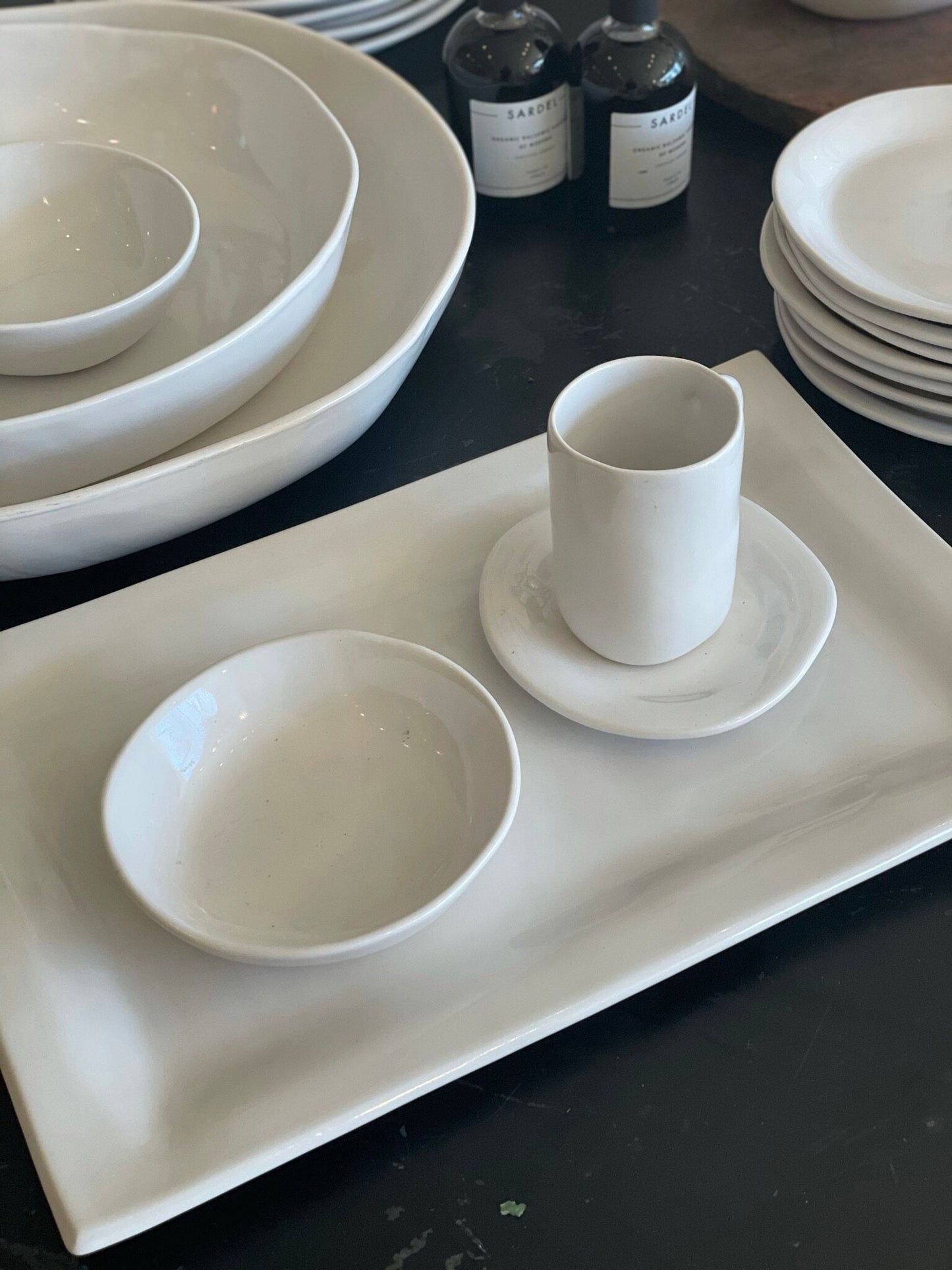 Bella Cucina - Hand - crafted Porcelain Rectangular Serving Platter -