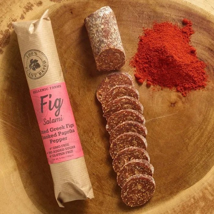 Bella Cucina - Hellenic Farms Fig Salami: Dried Greek Figs Smoked Paprika Pepper -