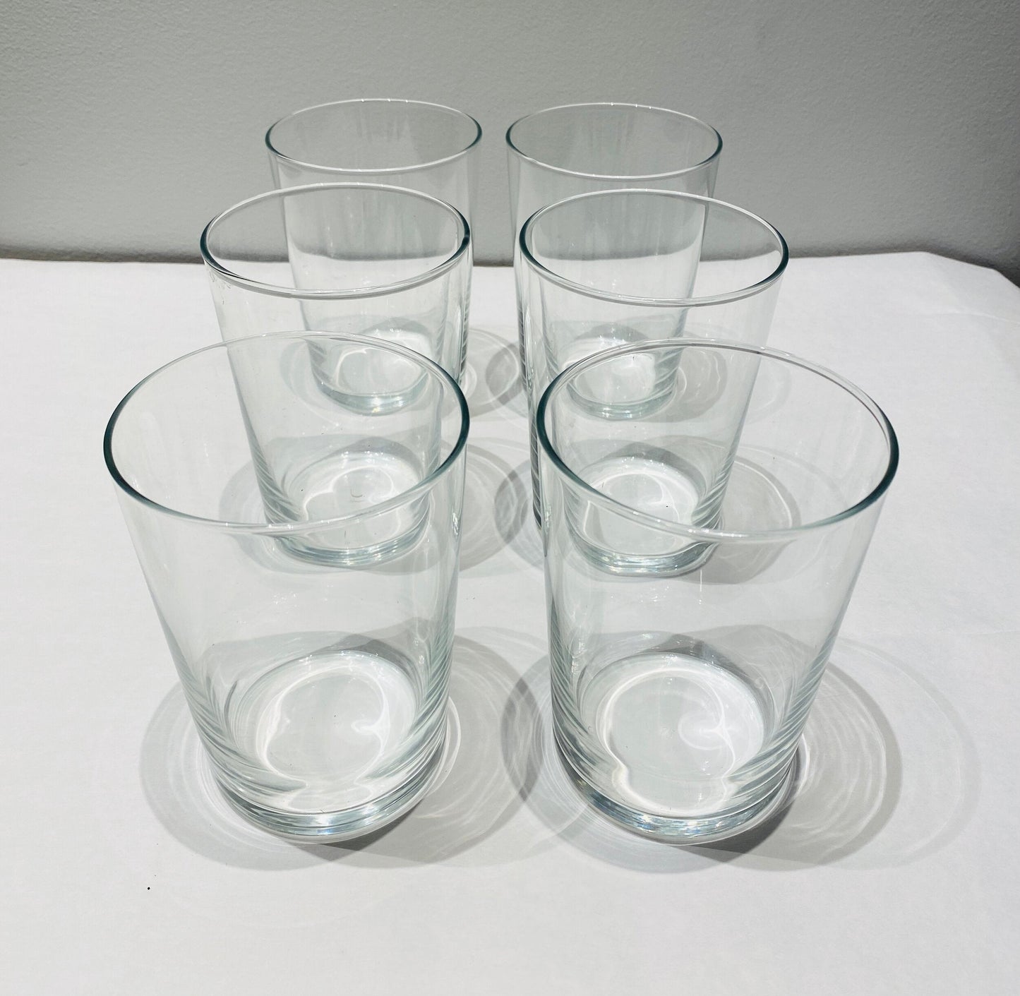 Bella Cucina - Italian straight sided Water Glass - 17 ounce - Set of 6 -