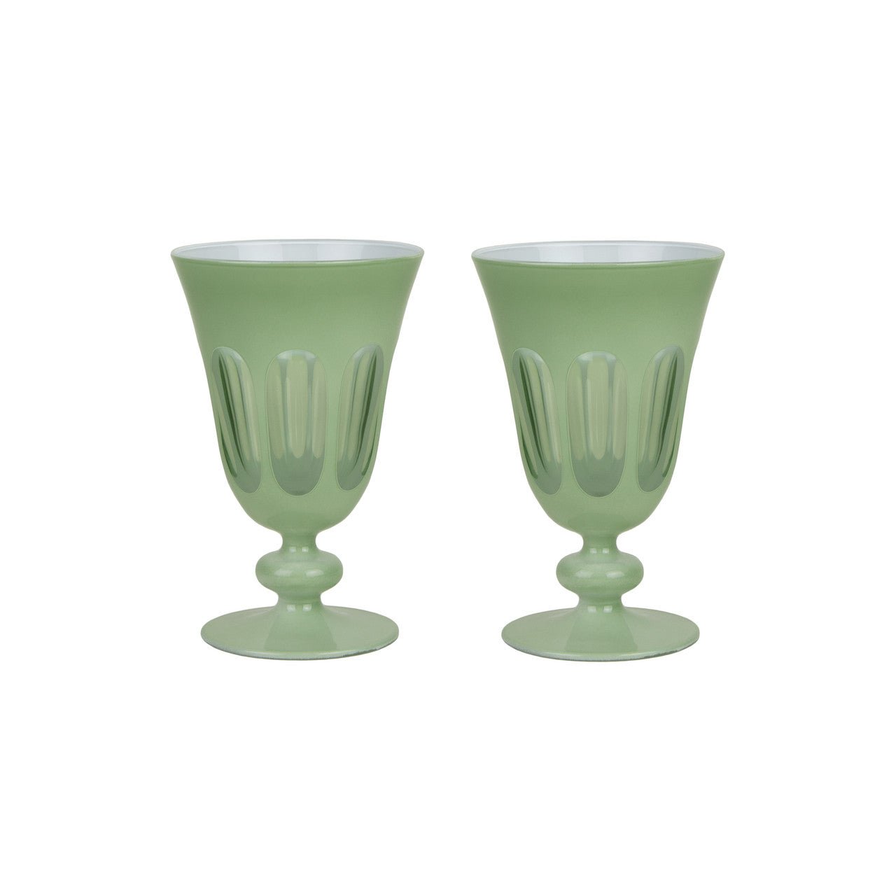 Bella Cucina - Rialto Pale Sage Tulip Glass -