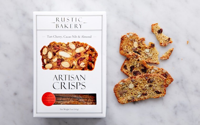 Bella Cucina - Rustic Bakery: Tart Cherry, Cacao Nib & Almond Artisan Crisps -
