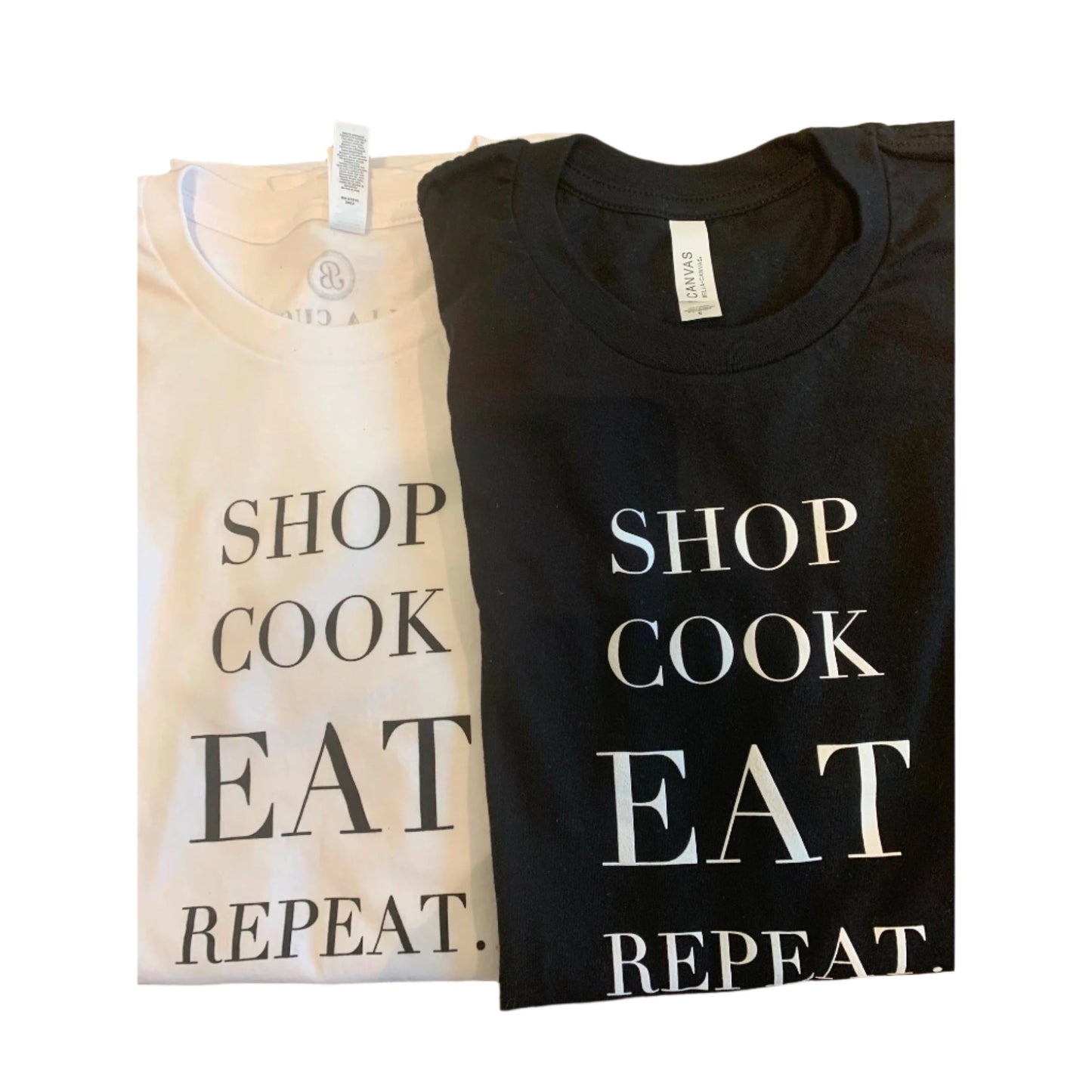 Bella Cucina - SHOP. COOK. EAT. REPEAT. T-Shirt -