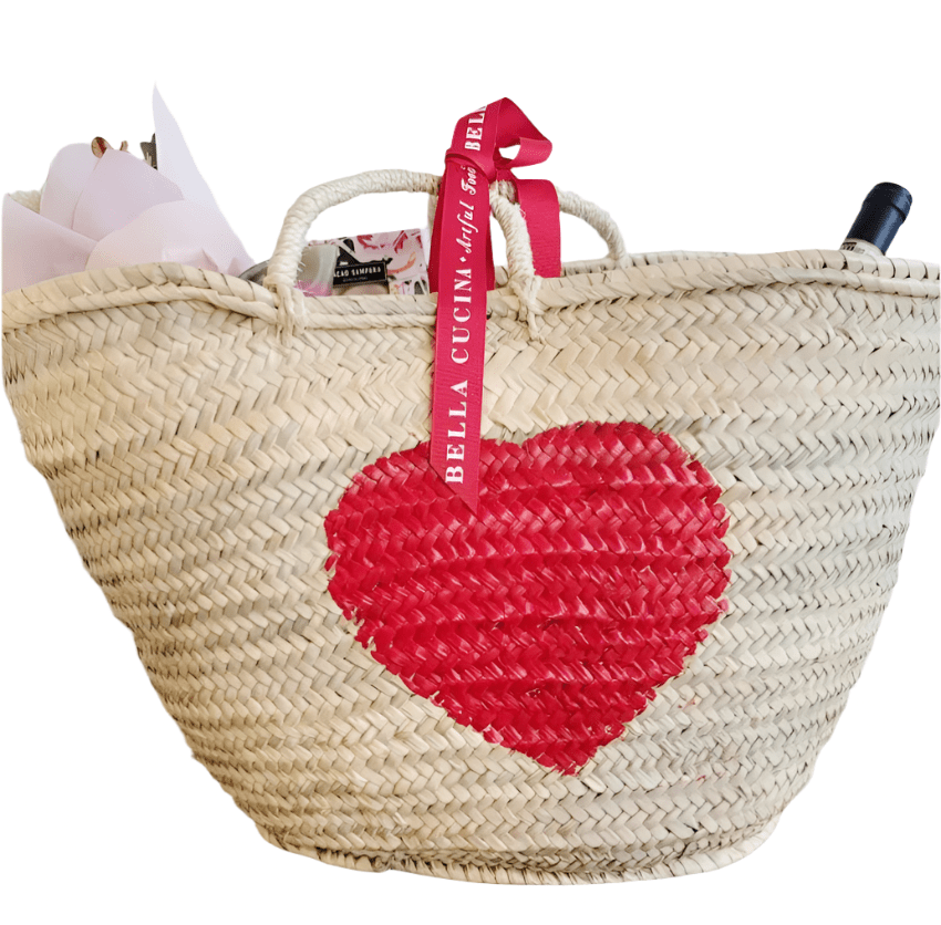 Bella Cucina - Valentine's Day Love Letter Heart Basket -