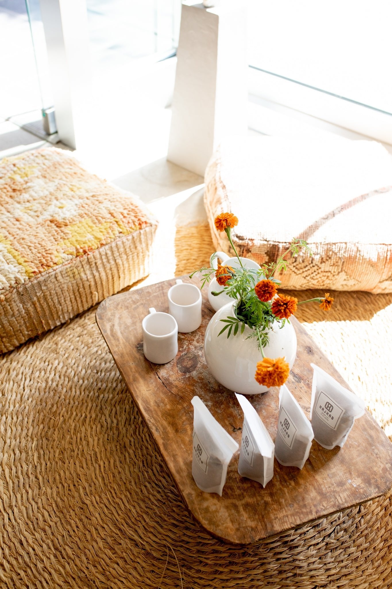 Bella Cucina - Vintage Moroccan Kilim Poufs - Various colors and patterns -