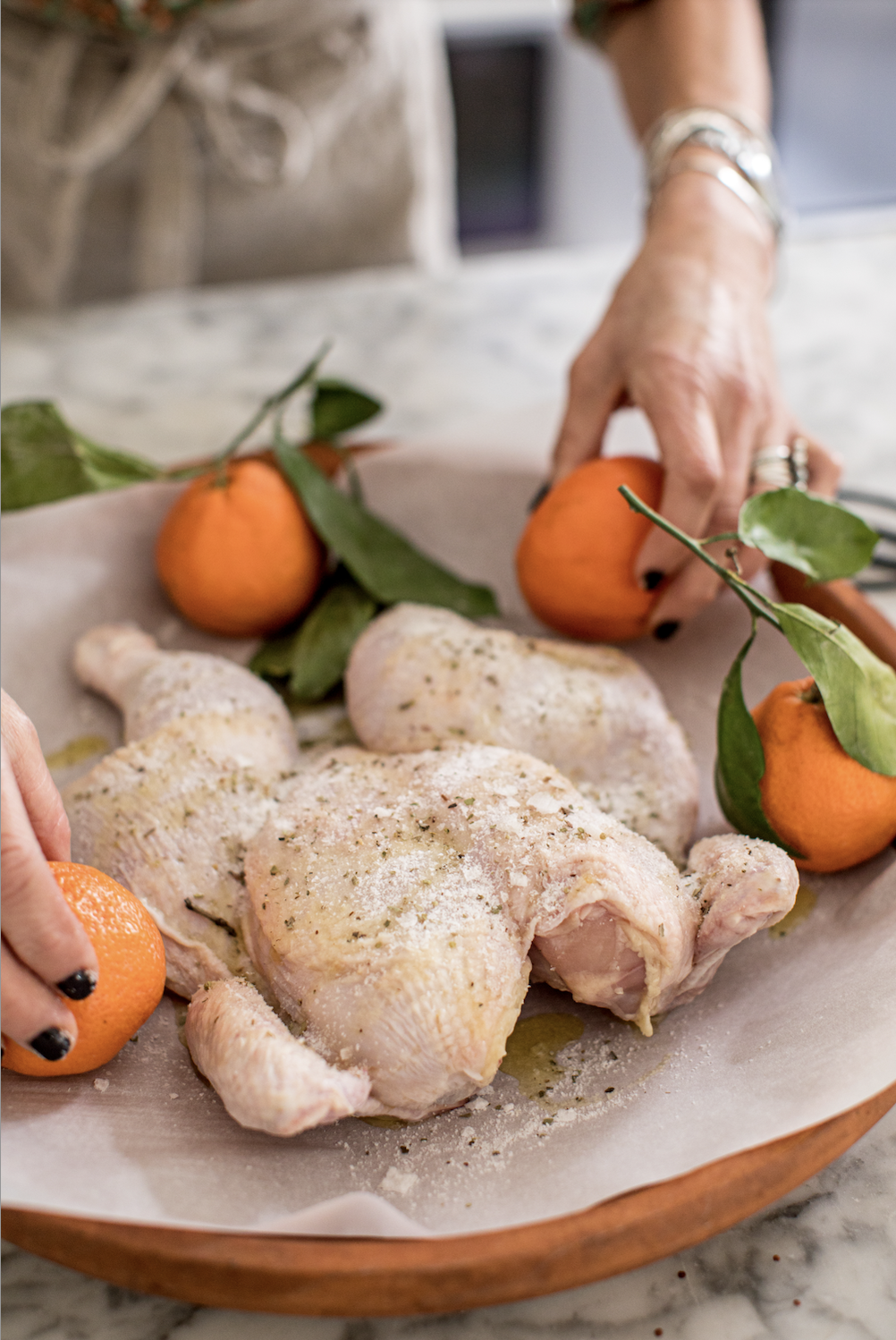 Citrus Fennel Chicken with Roasted Tangerines